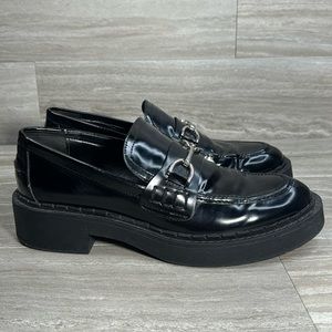 Zara Lug Sole Patent Horse Bit Loafers